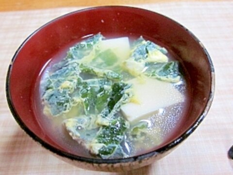 簡単～豆腐とわかの中華風スープ